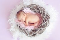 Baby in a nest